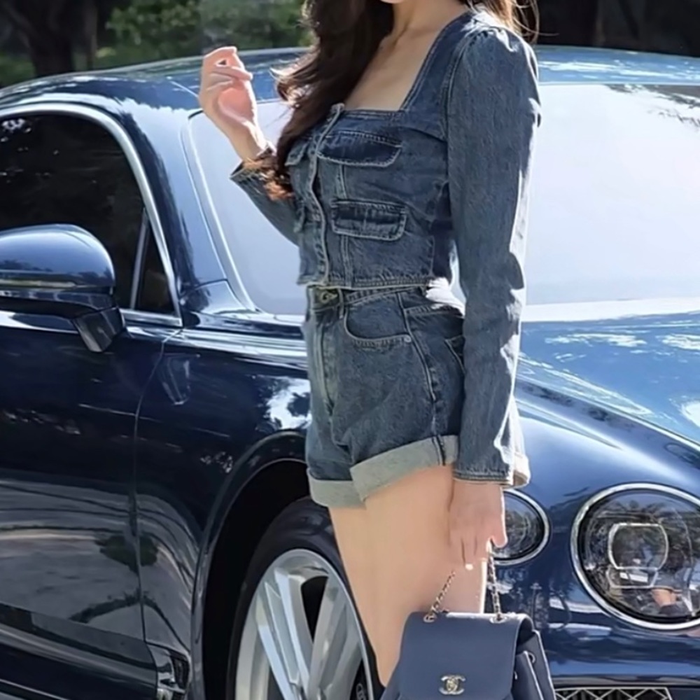 Self portrait denim top